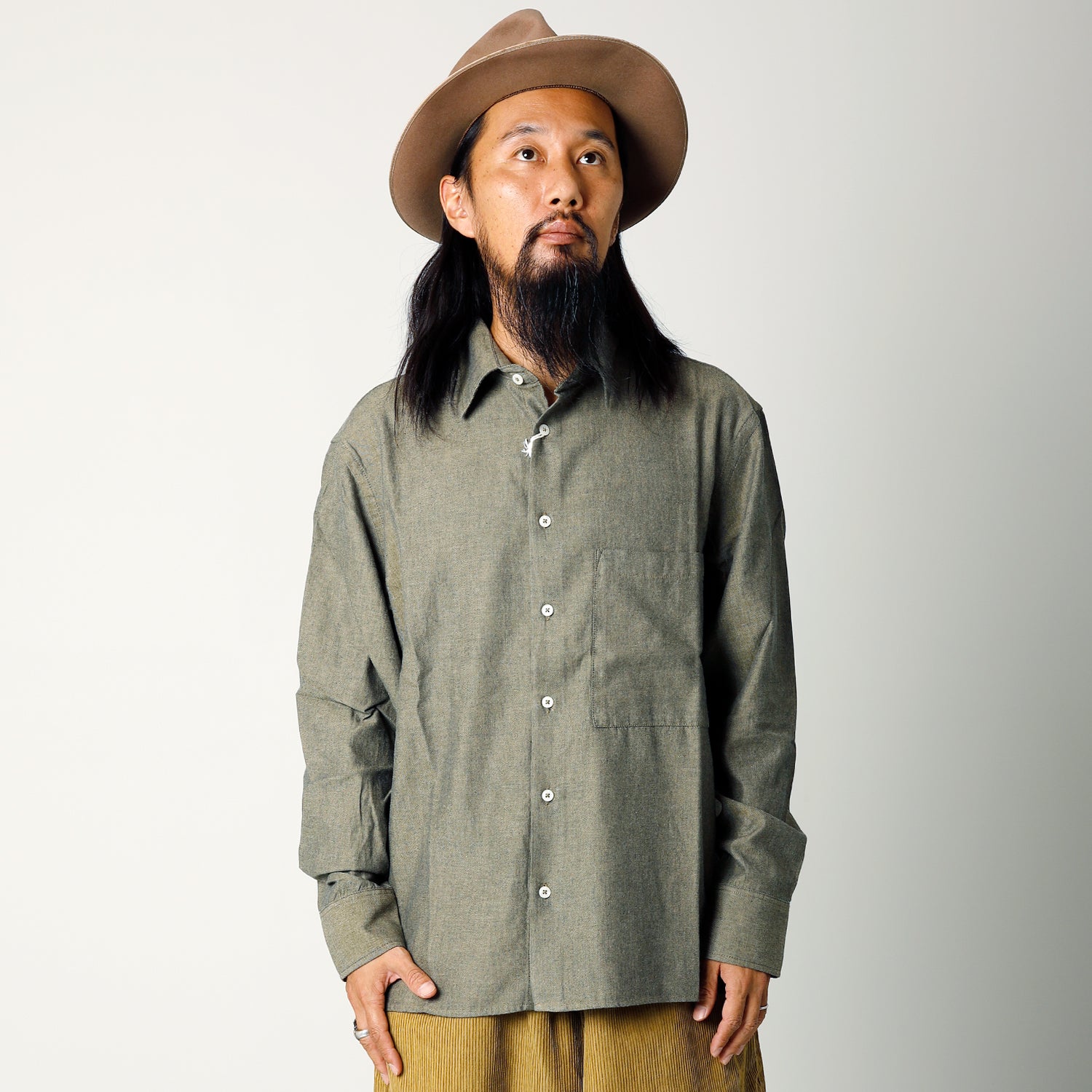 Universal Works(ユニバーサルワークス)】SQUARE POCKET SHIRT