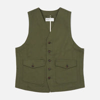 【Universal Works】FIELD WAISTCOAT / LIGHT OLIVE