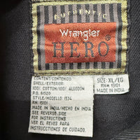 【Used & Vintage】【Wrangler HERO】レオパードカラー ブラックデニムジャケット