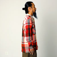 【Universal Works】L/S UTILITY SHIRT / RED CHECK