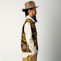 【Universal Works】FLOWER FLEECE ZIP GILET / Brown