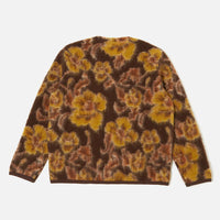 【Universal Works】FLOWER FLEECE CARDIGAN / Brown