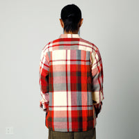 【Universal Works】L/S UTILITY SHIRT / RED CHECK