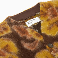 【Universal Works】FLOWER FLEECE CARDIGAN / Brown