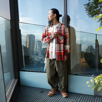 【Universal Works】L/S UTILITY SHIRT / RED CHECK