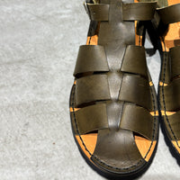 【FRACAP x AT.1011】 Art.D034 CH Sandals - Toscano Liscio Oliva