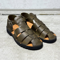 【FRACAP x AT.1011】 Art.D034 CH Sandals - Toscano Liscio Oliva