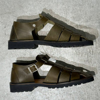 【FRACAP x AT.1011】 Art.D034 CH Sandals - Toscano Liscio Oliva