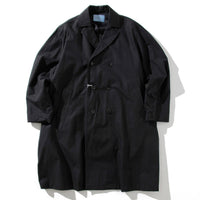 【71MICHAEL】RIB TRENCH COAT / BLACK