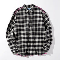 【71MICHAEL】COLLAR SEAM CHECK SHIRT / BLACK CHECK