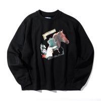【71MICHAEL】HORSE SWEAT PULLOVER / BLACK