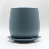 ブルーグレー陶器プランター