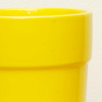 下皿付コーティングプランター S イエロー