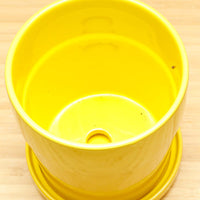 下皿付コーティングプランター S イエロー