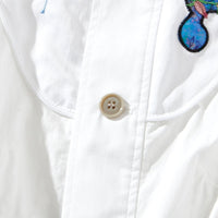 【71MICHAEL】APPLIQUE SHIRT COAT / WHITE