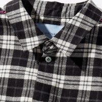 【71MICHAEL】COLLAR SEAM CHECK SHIRT / BLACK CHECK