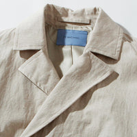 【71MICHAEL】RIB TRENCH COAT / BEIGE