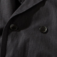 【71MICHAEL】RIB TRENCH COAT / BLACK