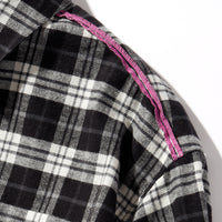 【71MICHAEL】COLLAR SEAM CHECK SHIRT / BLACK CHECK