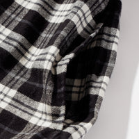 【71MICHAEL】COLLAR SEAM CHECK SHIRT / BLACK CHECK