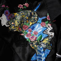 【71MICHAEL】APPLIQUE SHIRT COAT / BLACK