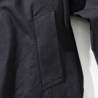 【71MICHAEL】RIB TRENCH COAT / BLACK