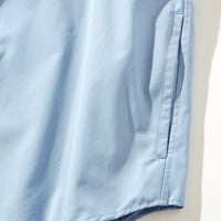 【71MICHAEL】EMBROIDERY SWITCHING SHIRT / SAX BLUE