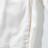 【71MICHAEL】APPLIQUE ZIP BLOUSON / WHITE