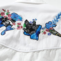 【71MICHAEL】APPLIQUE SHIRT COAT / WHITE