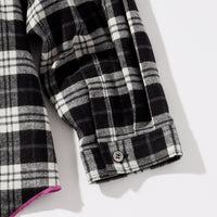 【71MICHAEL】COLLAR SEAM CHECK SHIRT / BLACK CHECK