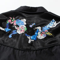 【71MICHAEL】APPLIQUE SHIRT COAT / BLACK