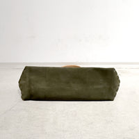 【HERITAGE LEATHER × AT.1011】Vintage Patches Day Tote / Natural × Olive Suede