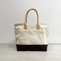 【HERITAGE LEATHER × AT.1011】Day Tote Bag / Natural × Dark Brown