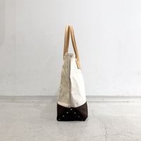 【HERITAGE LEATHER × AT.1011】Day Tote Bag / Natural × Dark Brown