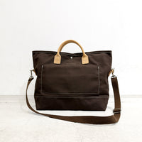 【HERITAGE LEATHER × AT.1011】Utility 2 Way Bag / Brown