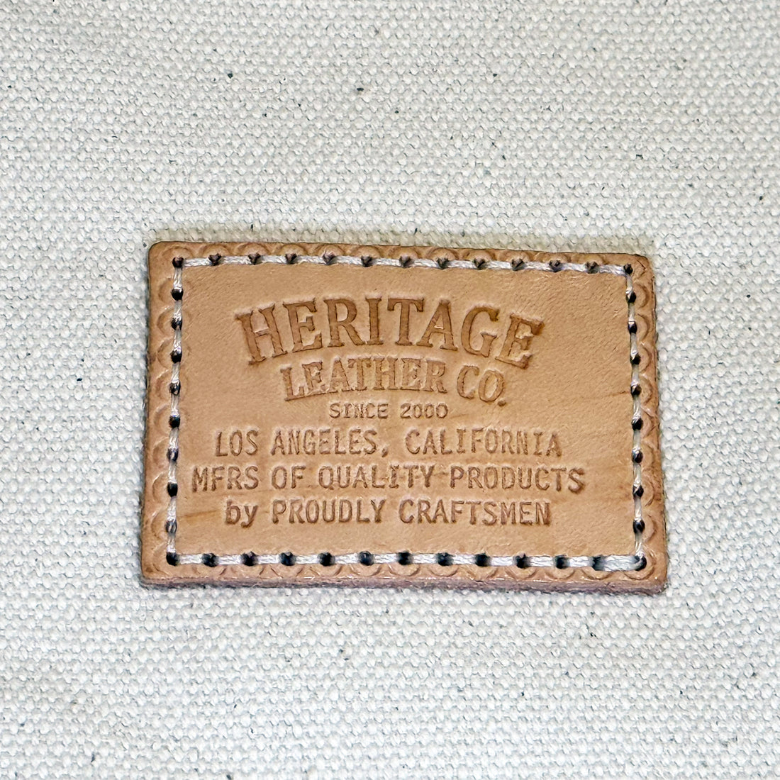 【HERITAGE LEATHER × AT.1011】Vintage Patches Day Tote / Natural × Olive Suede