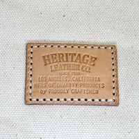 【HERITAGE LEATHER × AT.1011】Vintage Patches Day Tote / Natural × Olive Suede