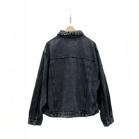 【Used & Vintage】【Wrangler HERO】レオパードカラー ブラックデニムジャケット