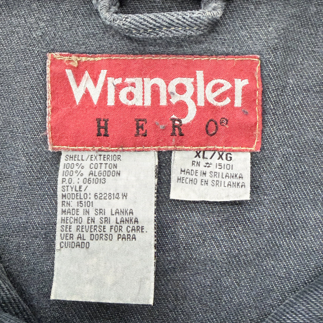 【Used & Vintage】【Wrangler HERO】レオパードカラー ブラックデニムジャケット