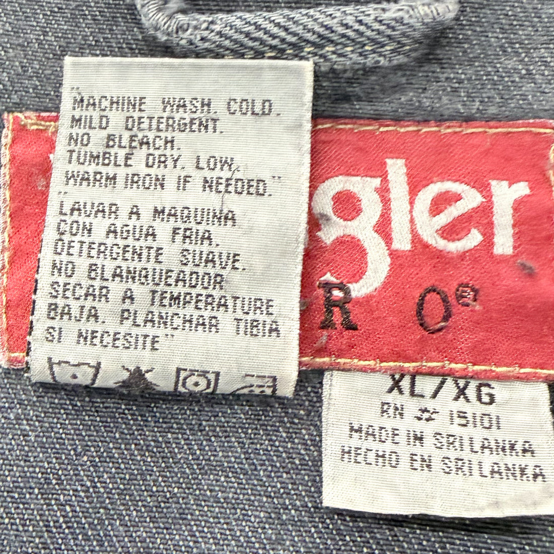【Used & Vintage】【Wrangler HERO】レオパードカラー ブラックデニムジャケット