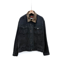 【Used & Vintage】【Wrangler HERO】レオパードカラー ブラックデニムジャケット