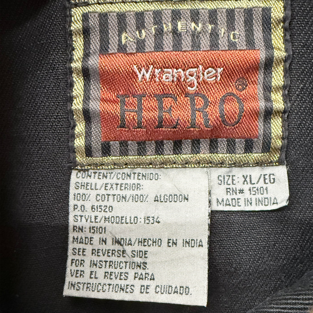 【Used & Vintage】【Wrangler HERO】レオパードカラー ブラックデニムジャケット