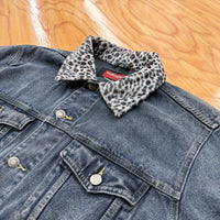 【Used & Vintage】【Wrangler HERO】レオパードカラー ブラックデニムジャケット