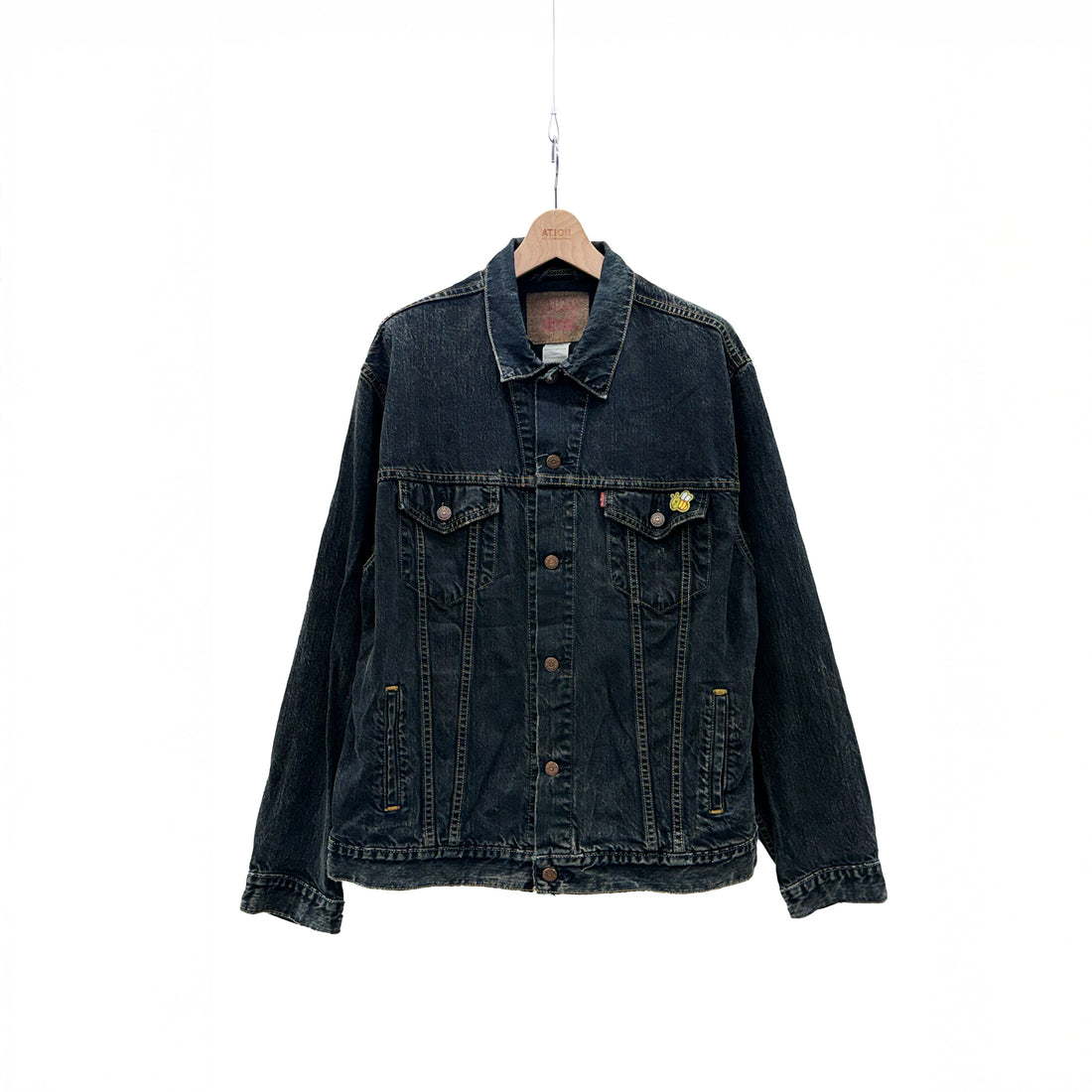 【Used & Vintage】【LEVI’S】Bee 刺繍パッチ ブラックデニムジャケット