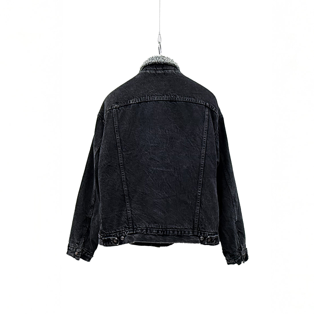 【Used & Vintage】【LEVI’S】USA製 ボアカラー ブラックデニムジャケット