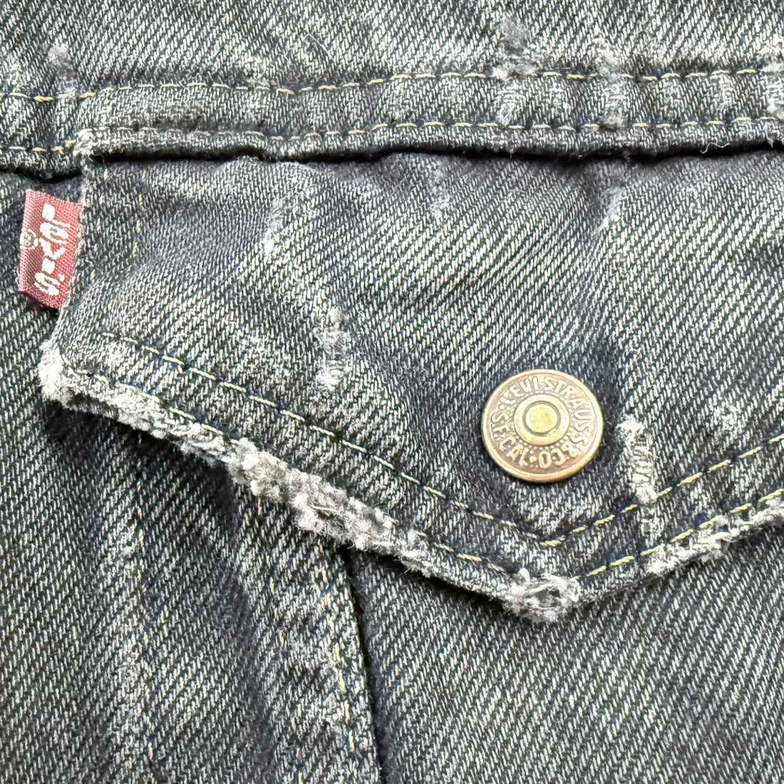 【Used & Vintage】【LEVI’S】USA製 ボアカラー ブラックデニムジャケット