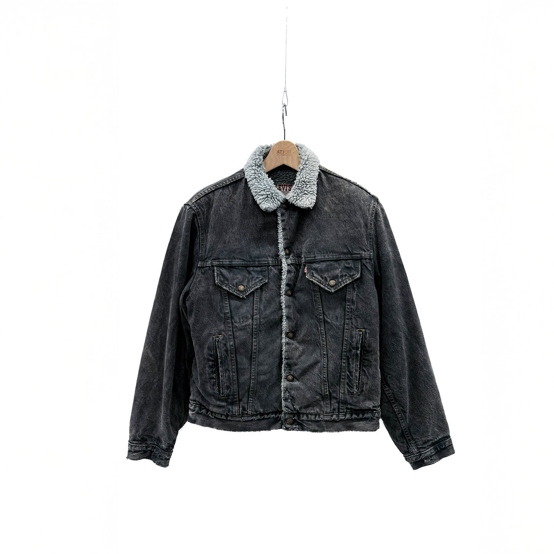 【Used & Vintage】【LEVI’S】USA製 ボアライナー ブラックデニムジャケット