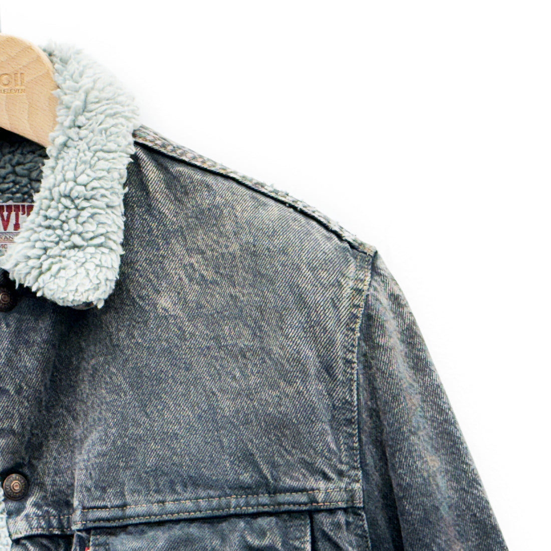 【Used & Vintage】【LEVI’S】USA製 ボアライナー ブラックデニムジャケット