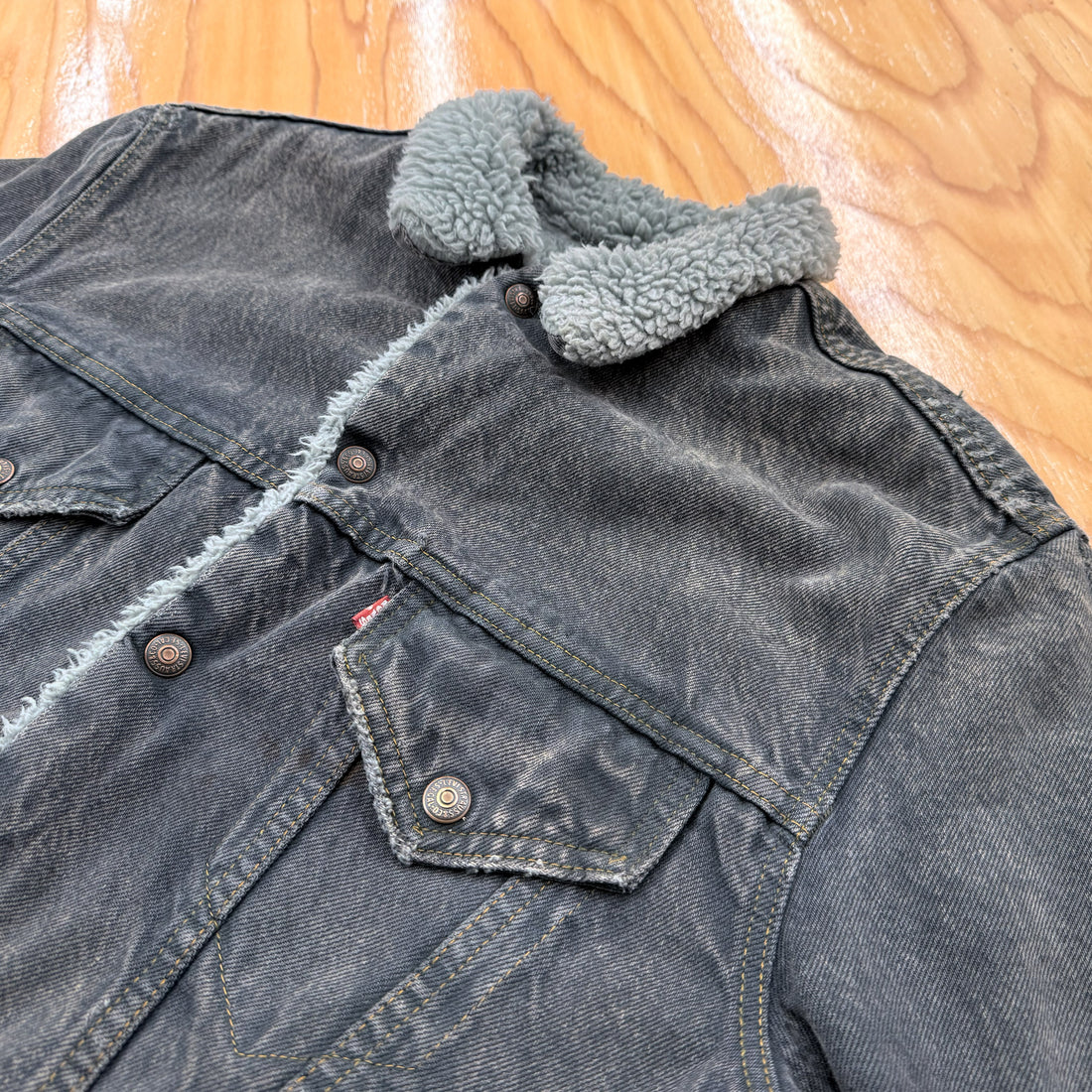 【Used & Vintage】【LEVI’S】USA製 ボアライナー ブラックデニムジャケット