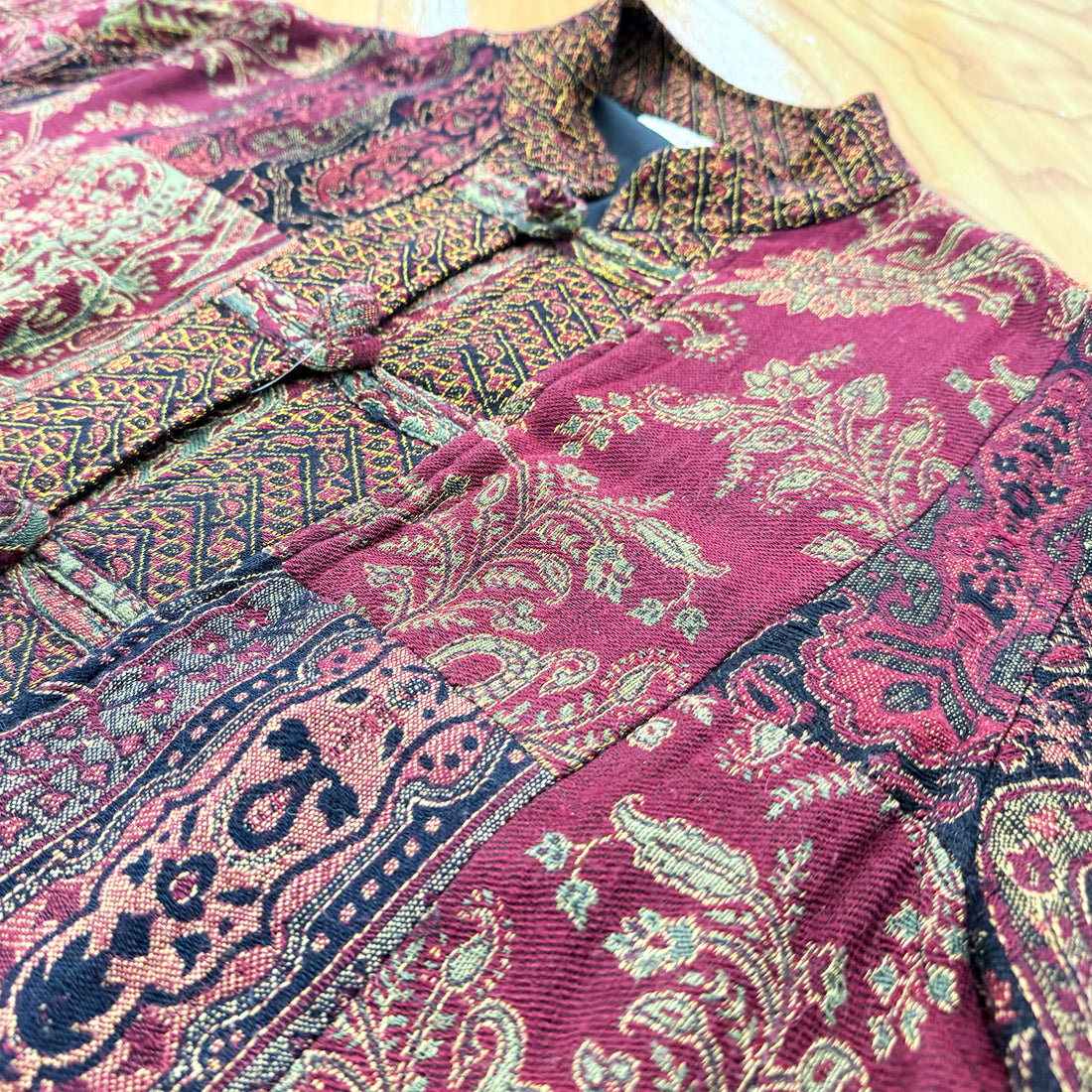 【Used & Vintage】【WHITE STAG】パッチワーク柄 タペストリーチャイナジャケット